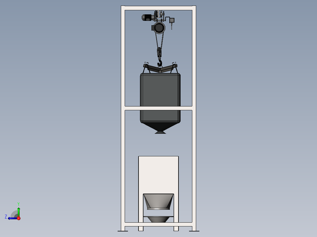 吨包投料站模型 1092313右视图