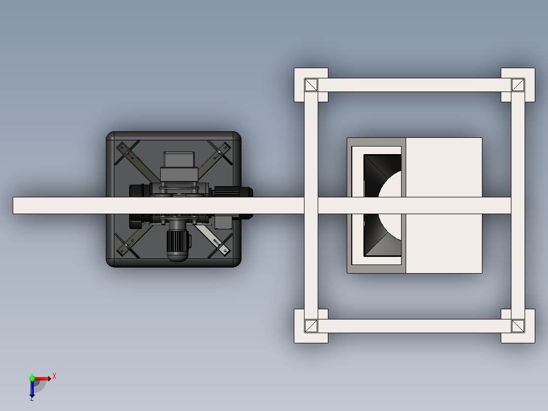 吨包投料站模型 1092313俯视图