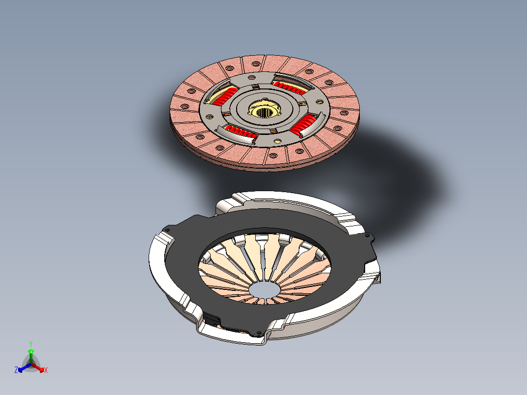 离合器(16)正等轴测图