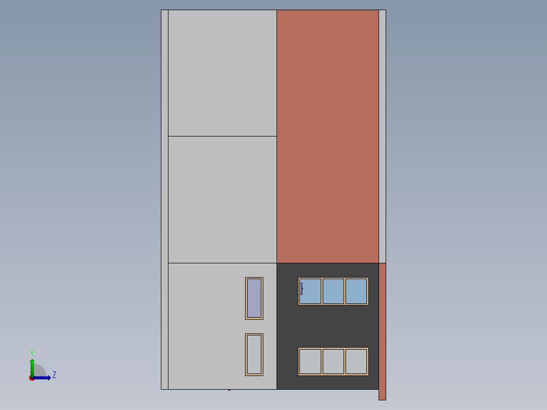 房子、建筑(127)左视图