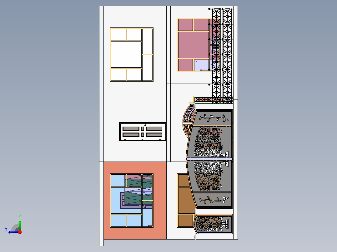 房子、建筑(127)右视图