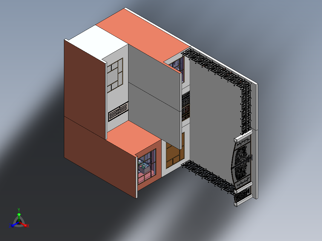 房子、建筑(127)正等轴测图