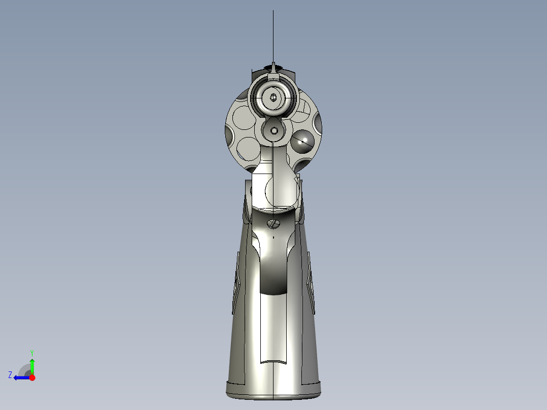 手枪左轮冲锋枪老式狙击步枪设计3D图纸Orbea Mod.92 cal.32 S&amp;W Long STP IGS右视图