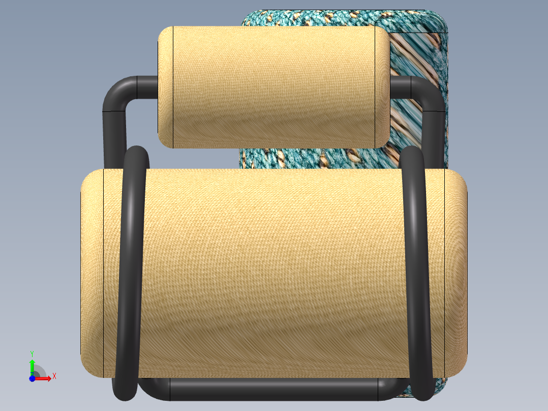 充满设计感与舒适感的沙发单椅前视图