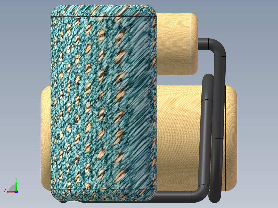 充满设计感与舒适感的沙发单椅后视图