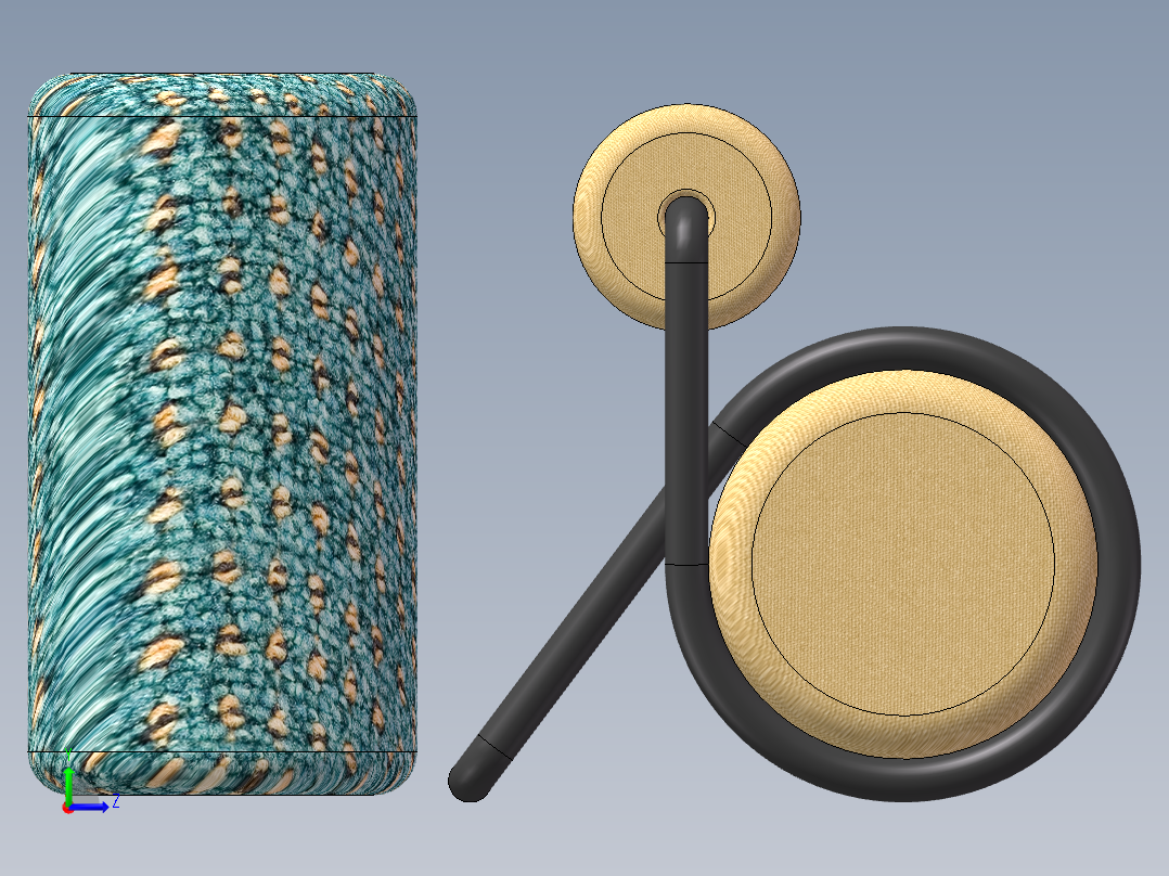 充满设计感与舒适感的沙发单椅左视图