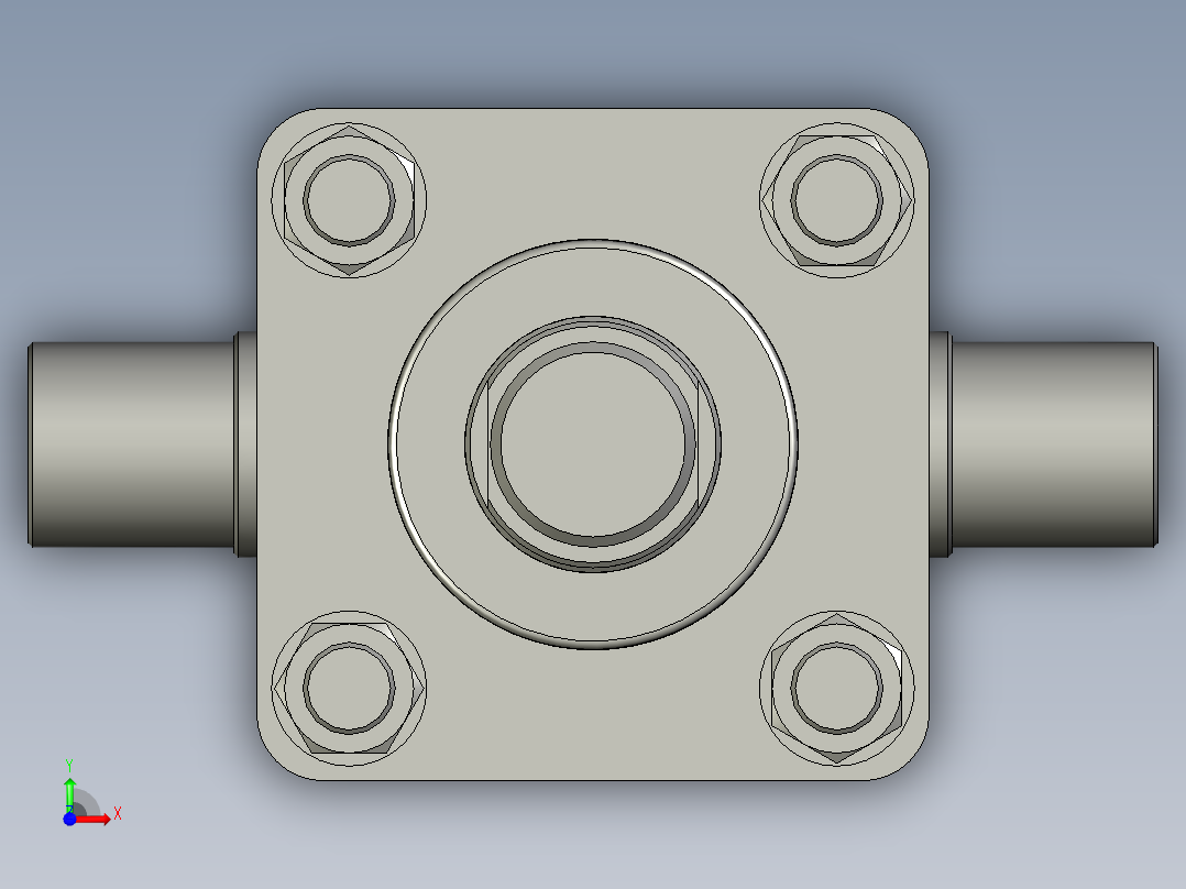HOB-TC中间摆动型中高压油缸HOB-100250-TC前视图