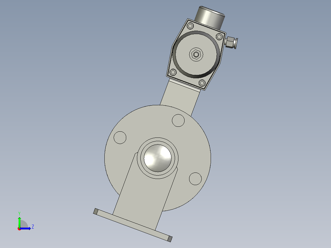 FYZYZZ03-01-02-DN50安装球阀左视图