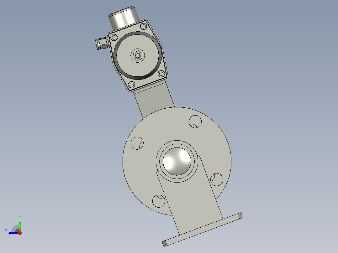 FYZYZZ03-01-02-DN50安装球阀右视图