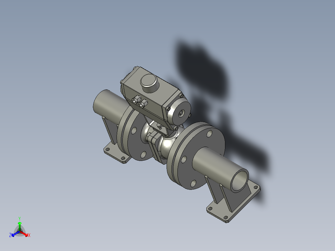 FYZYZZ03-01-02-DN50安装球阀正等轴测图