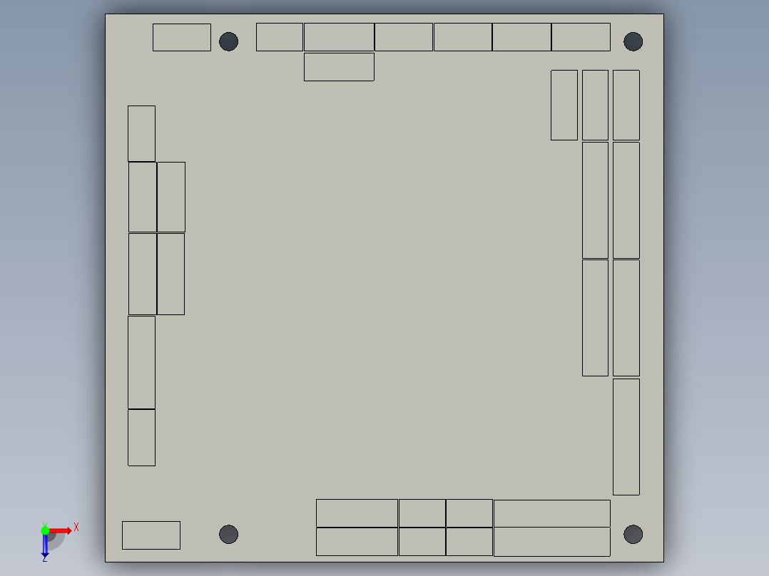 电控柜-74000003929075A线路板组件俯视图