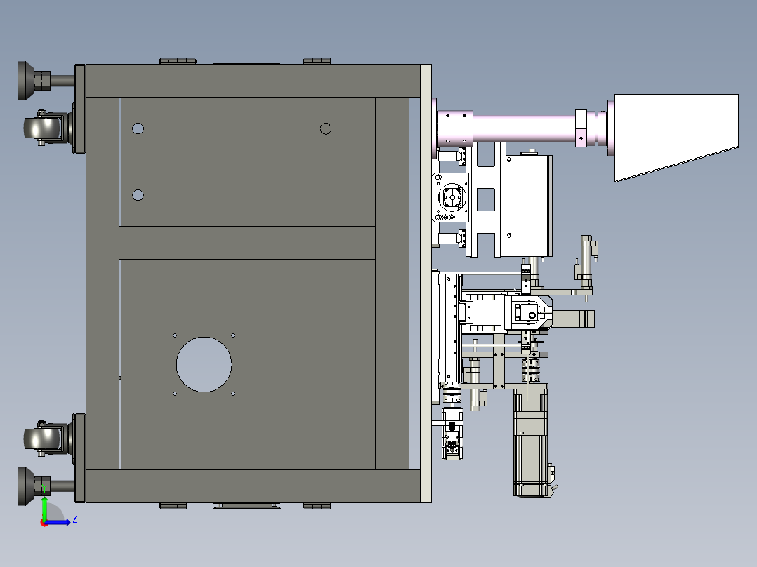 插片检测设备左视图