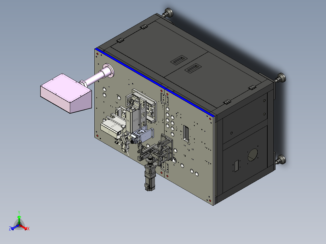 插片检测设备正等轴测图