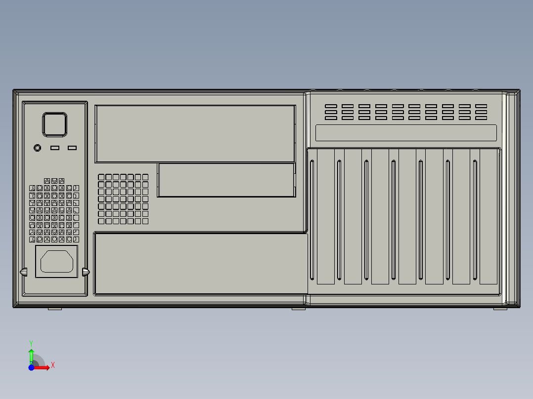 工控机IPC-7120研华前视图
