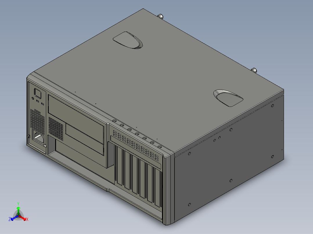 工控机IPC-7120研华正等轴测图