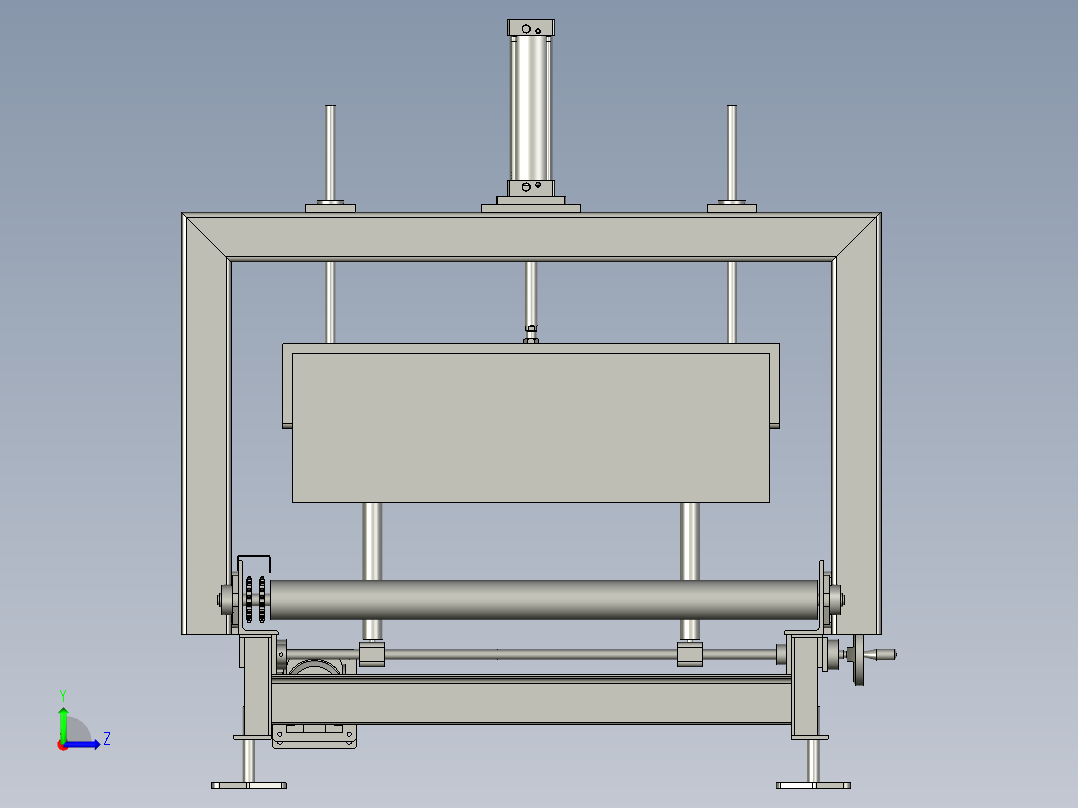 辊筒下压装置左视图