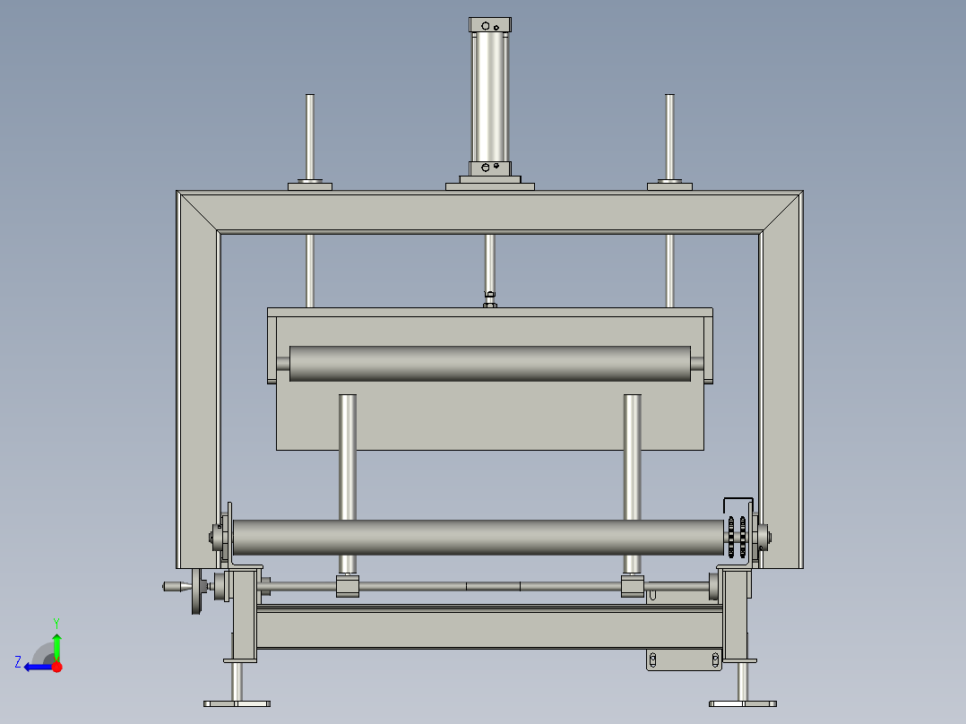 辊筒下压装置右视图