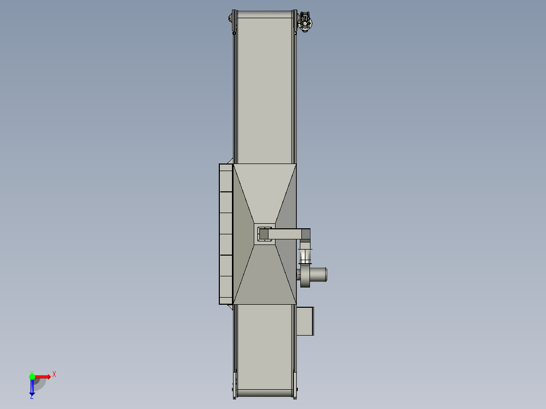 流水线上的除水装置俯视图