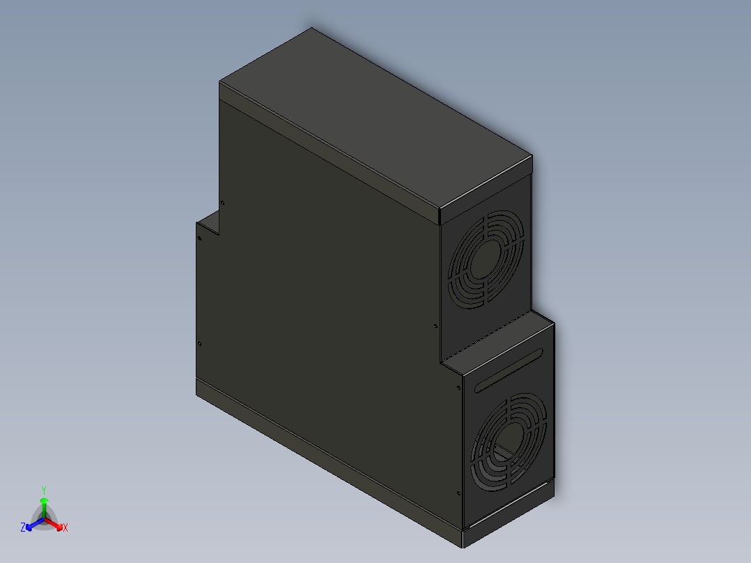 非标工控机箱主视图