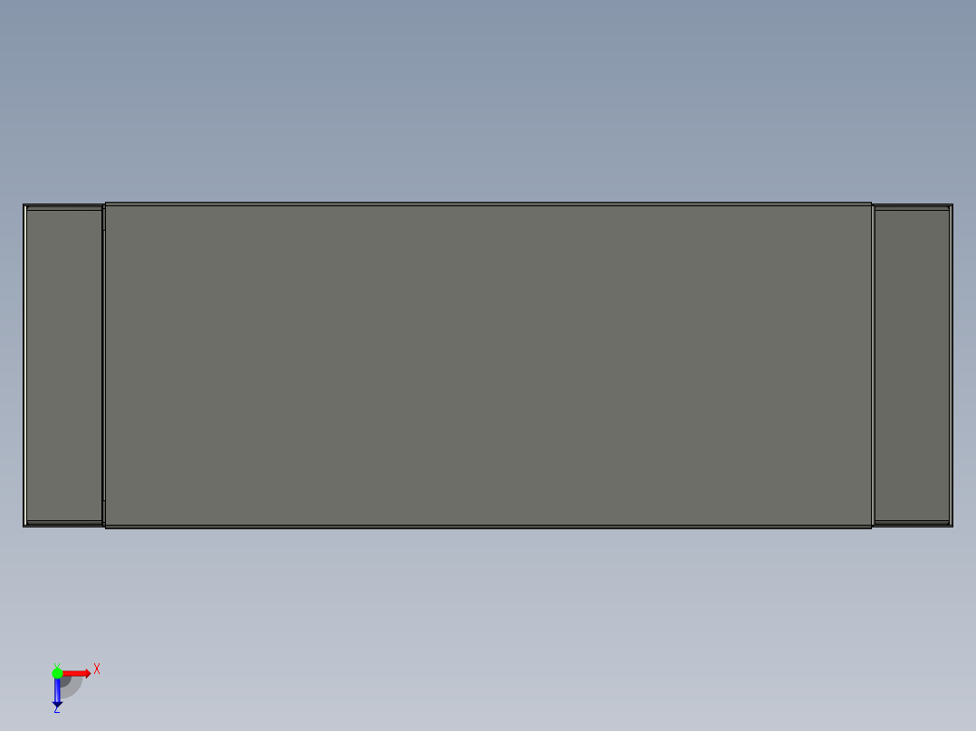 非标工控机箱俯视图