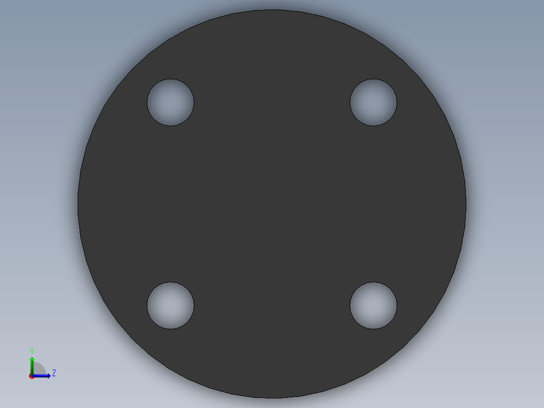 FLANGE-BLIND_DN20_PN10_U-PVC左视图