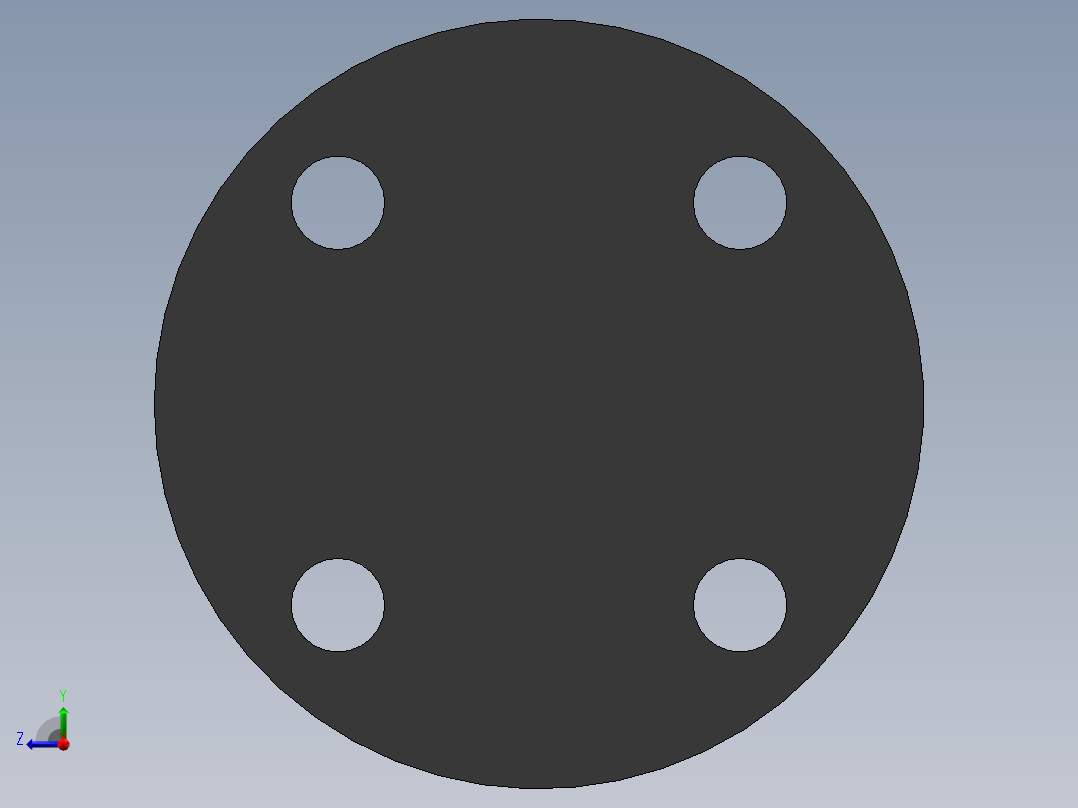 FLANGE-BLIND_DN20_PN10_U-PVC右视图