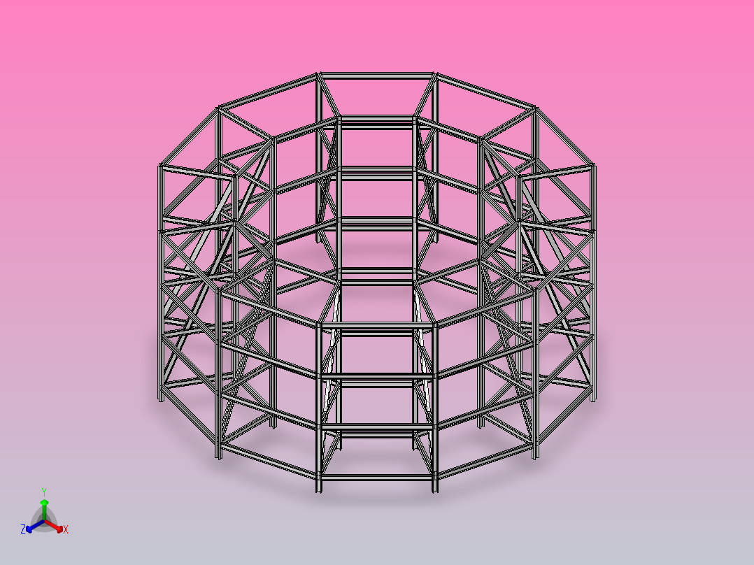 结构系统构件正等轴测图