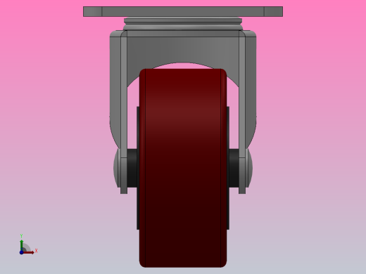 Z07-01-040-405C轻型轮[Z07-01-032-405C]脚轮前视缩略图