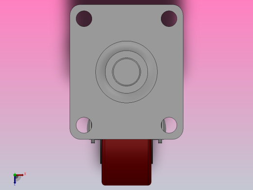 Z07-01-040-405C轻型轮[Z07-01-032-405C]脚轮俯视缩略图