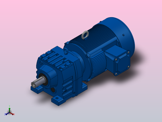 R77底脚轴伸式安装斜齿轮减速机R77-Y5.5-4P-132S-M1-0°
