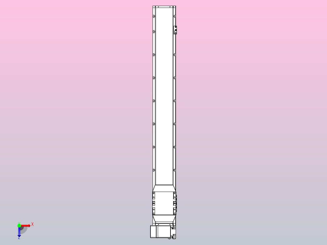 机器人皮带驱动直线轴TPA-GCB-150-P80-L1100-LP-M75-N3俯视图