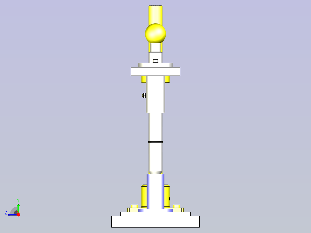一款接合用定心夹具3D模型右视图