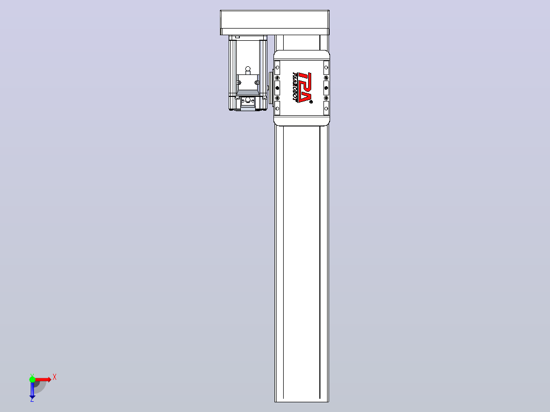 滚珠丝杠直线轴带导轨全封闭TPA-HCR-85D-1610C-L400-MR-Y-P20-N3俯视图