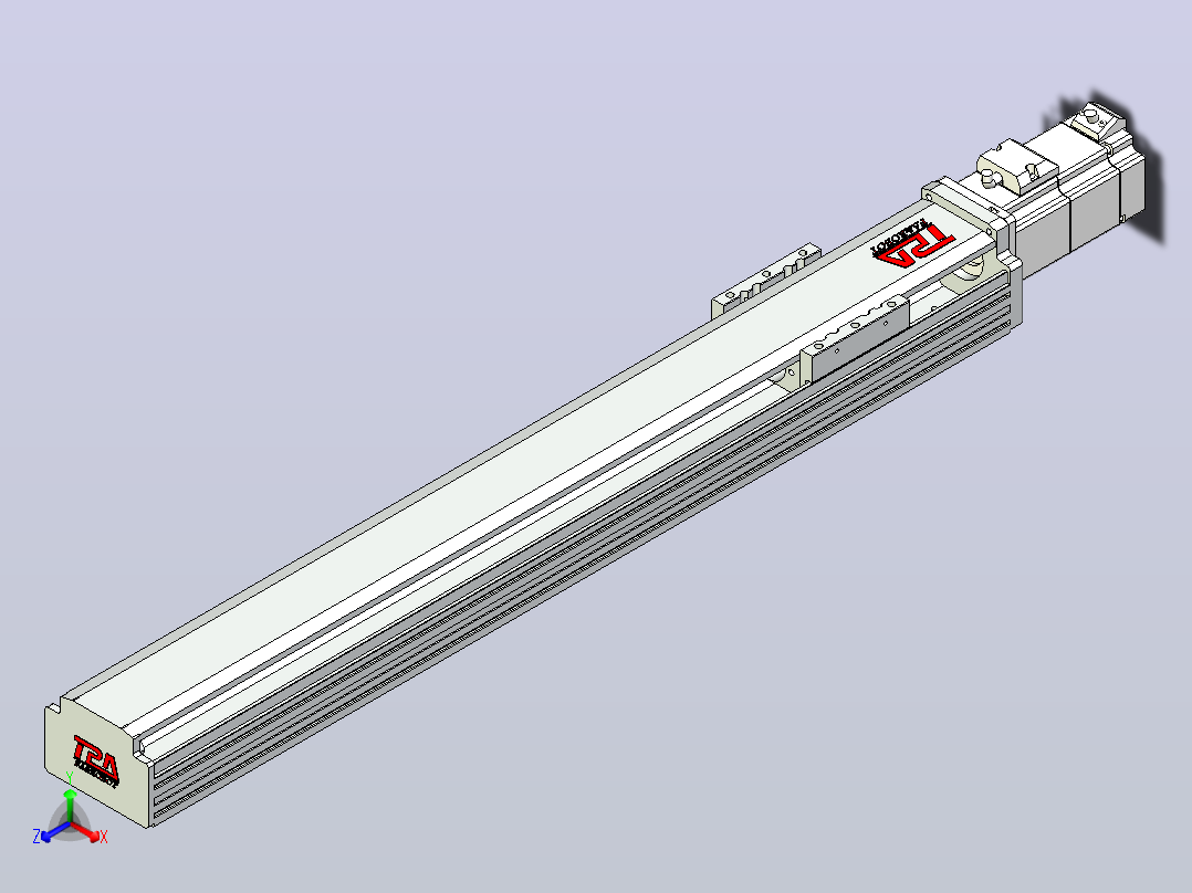 日规模组半封闭丝杆TPA-HNR-85D-1610C-L500-M-Y-P20-N3主视图