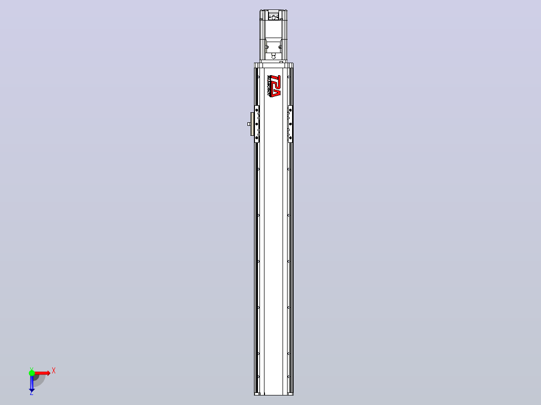 日规模组半封闭丝杆TPA-HNR-85D-1610C-L500-M-Y-P20-N3俯视图