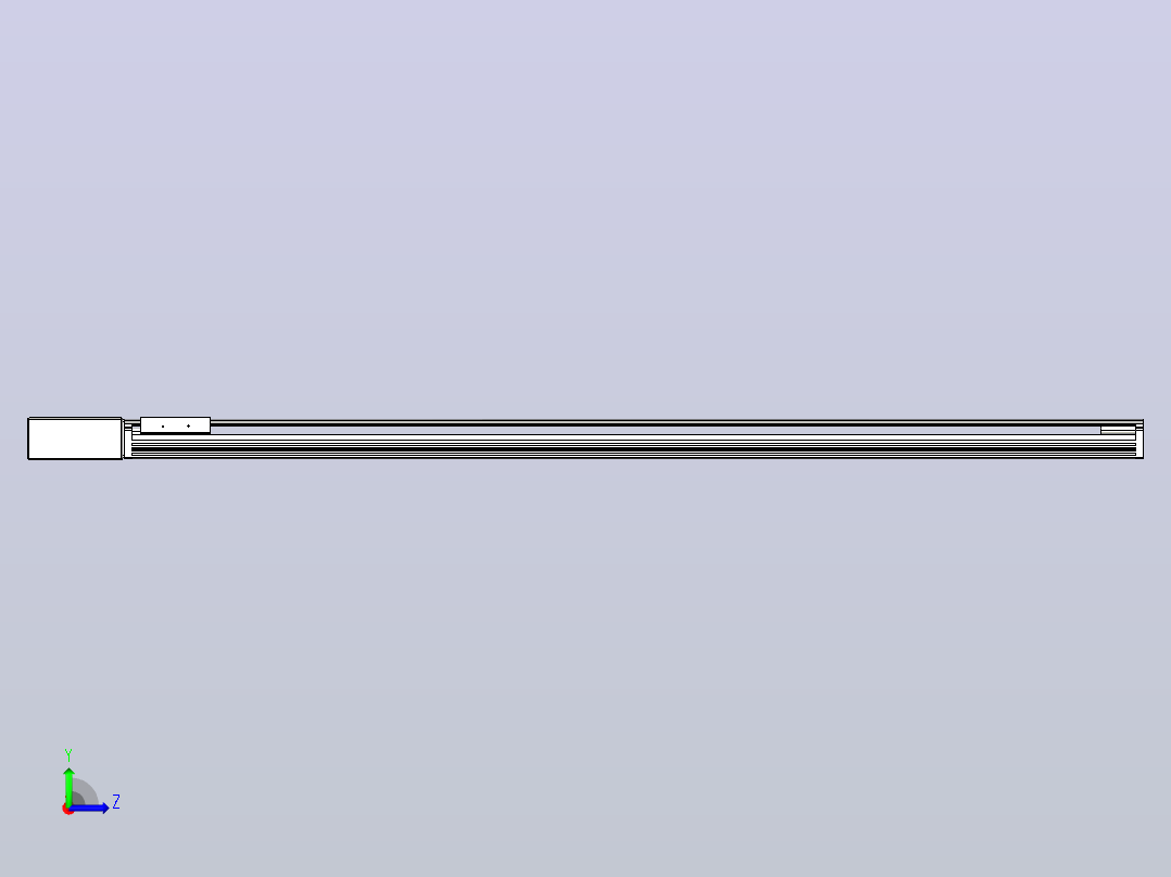 皮带直线轴半封闭可选导轨TPA-HNB-105D-90-L1400-MR-Y-P20-N3左视图