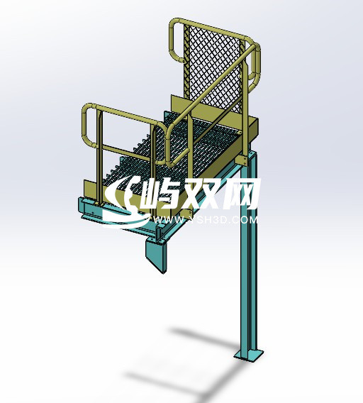 便携式检修平台延伸段3D数模图纸 Solidworks设计缩略图