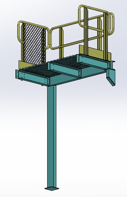 便携式检修平台延伸段3D数模图纸 Solidworks设计缩略图
