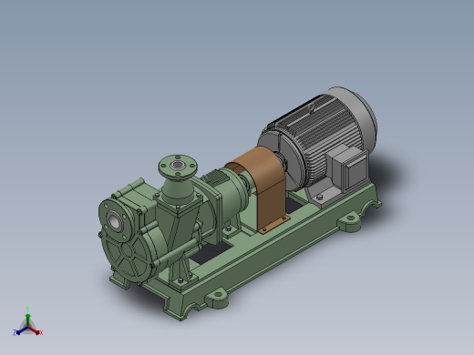 FZB型氟塑料合金自吸泵[50FZB-45L]正等轴测缩略图