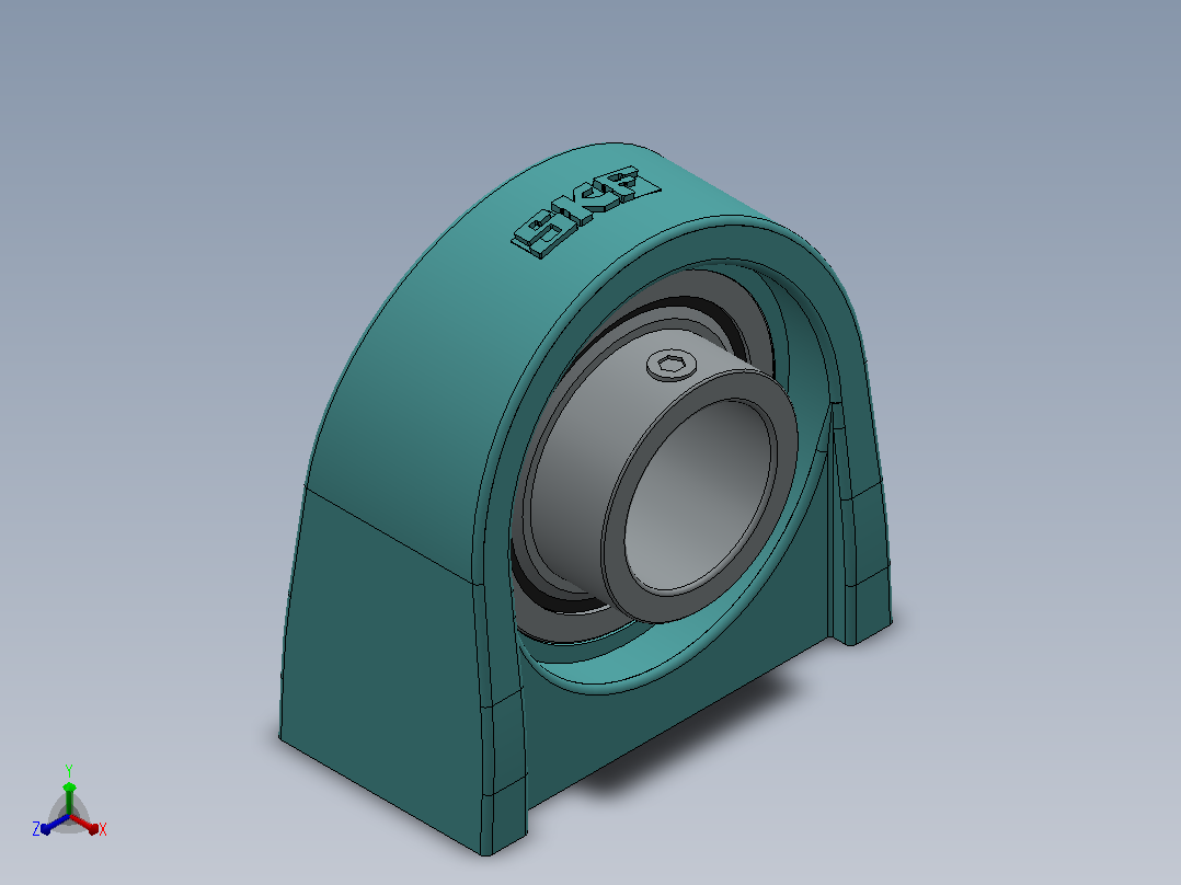 SKF Y轴承单元SYF 25 TF正等轴测图