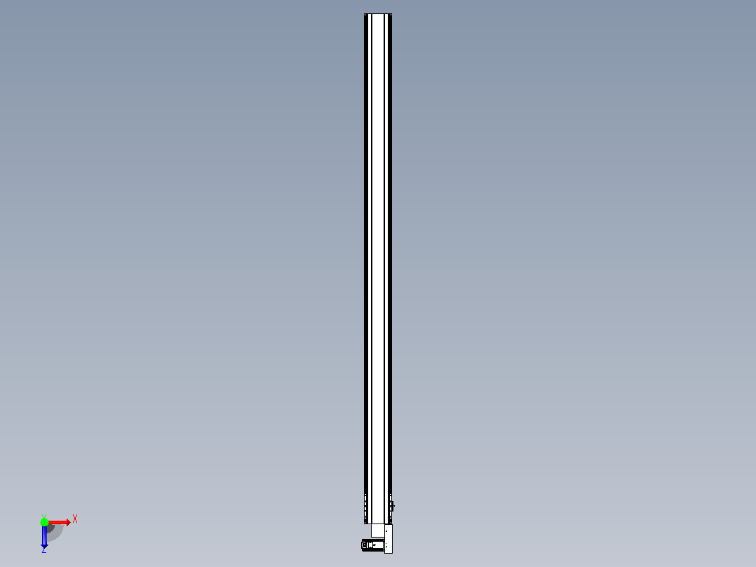 皮带直线轴半封闭可选导轨TPA-HNB-140D-120-L2400-MR-Y-P40-N3俯视图