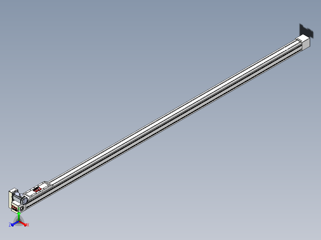 伺服电机集成皮带传动直线执行器TPA-OCB-80-140-L2850-LU-P40-N3主视图