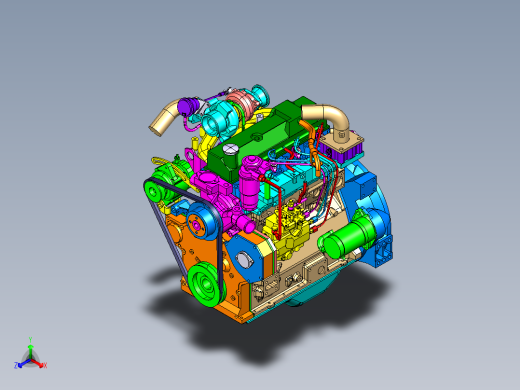 康明斯发动机正等轴测缩略图