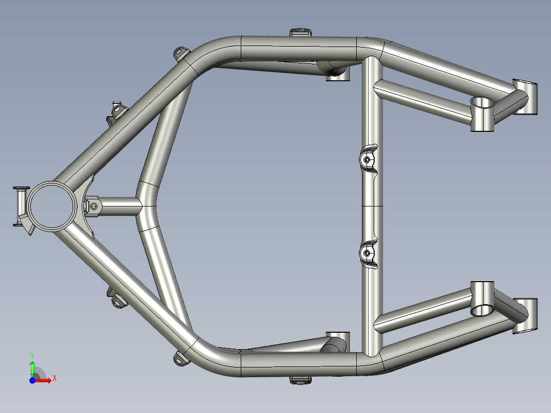 框架结构3D模型前视图