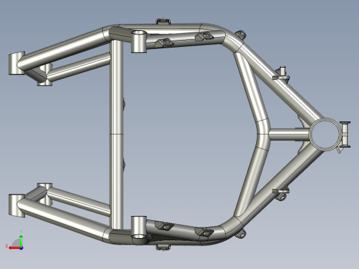 框架结构3D模型后视缩略图