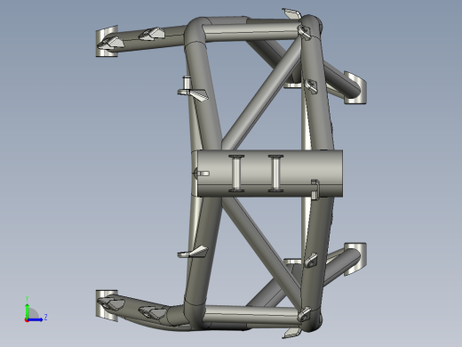框架结构3D模型左视缩略图