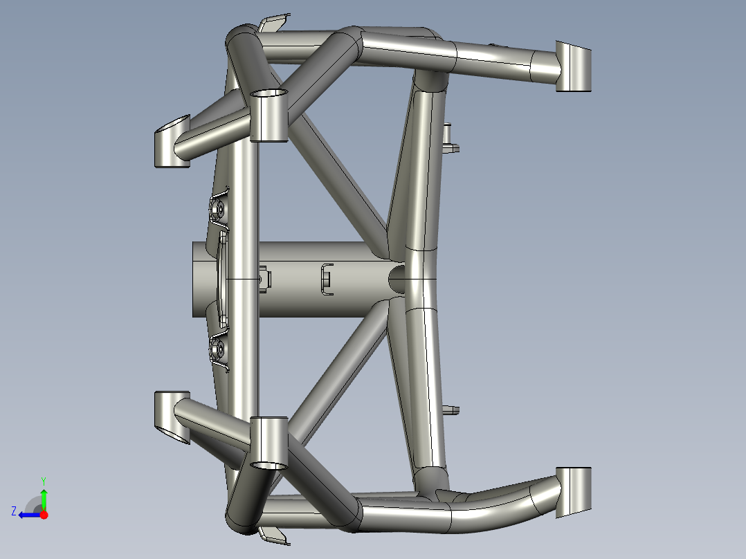 框架结构3D模型右视图