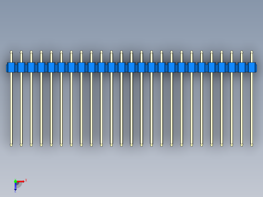 彩色公头100mil（2.54mm）系列-DS1021_blue_1x25p_100mil_Type19_rev1.0俯视缩略图