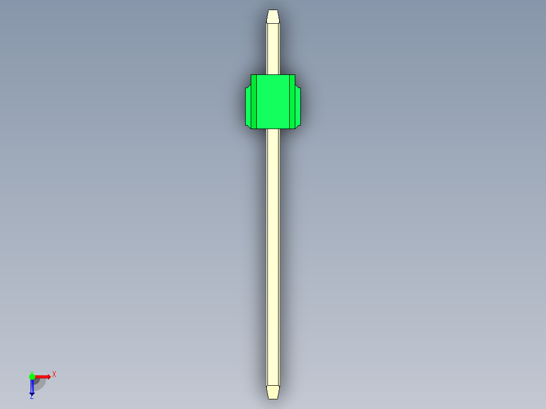 彩色公头100mil（2.54mm）系列-DS1021_green_1x01p_100mil_Type5_rev1.0俯视图