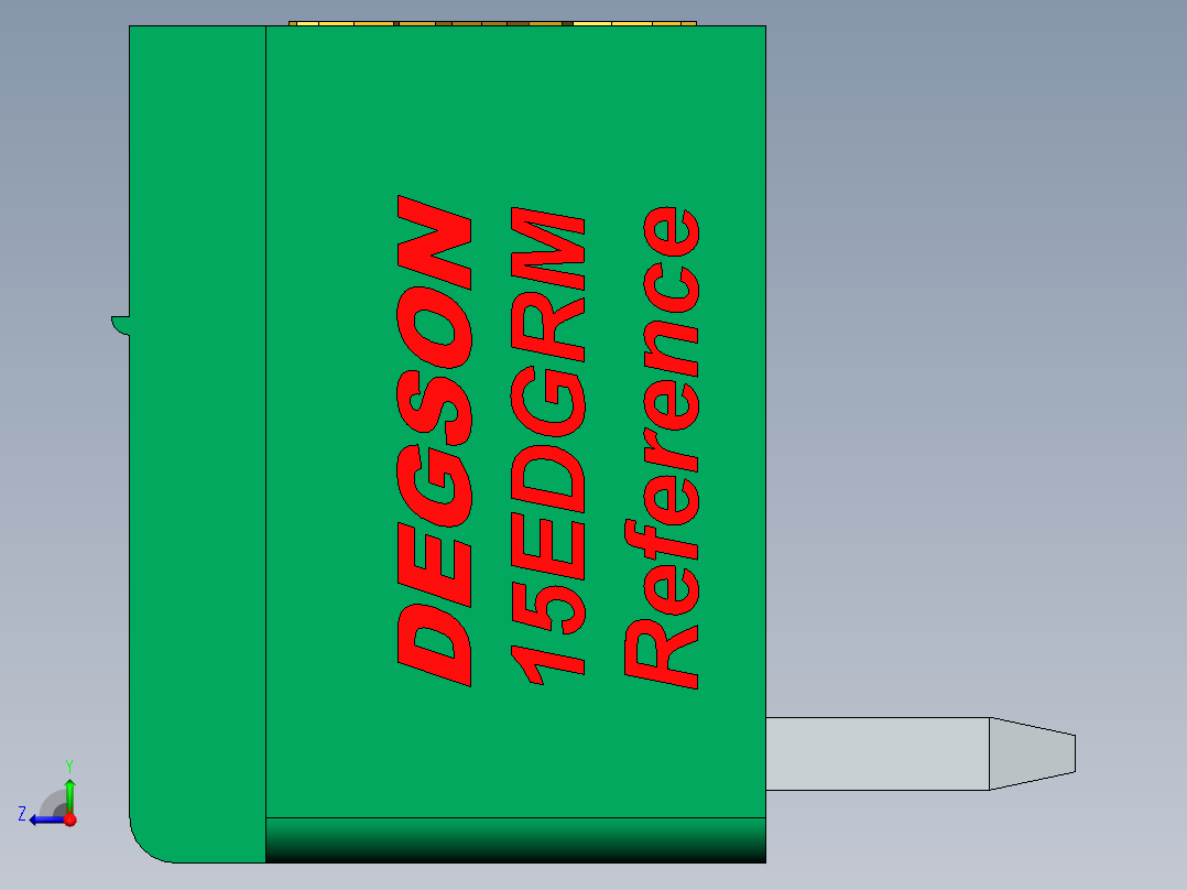 DEGSON 15EDG & 15EDG（公头） 5.08mm 螺钉锁紧，插拔式接线端子 FullPack-15EDGRM-5.08-xxP-14-00AH右视图